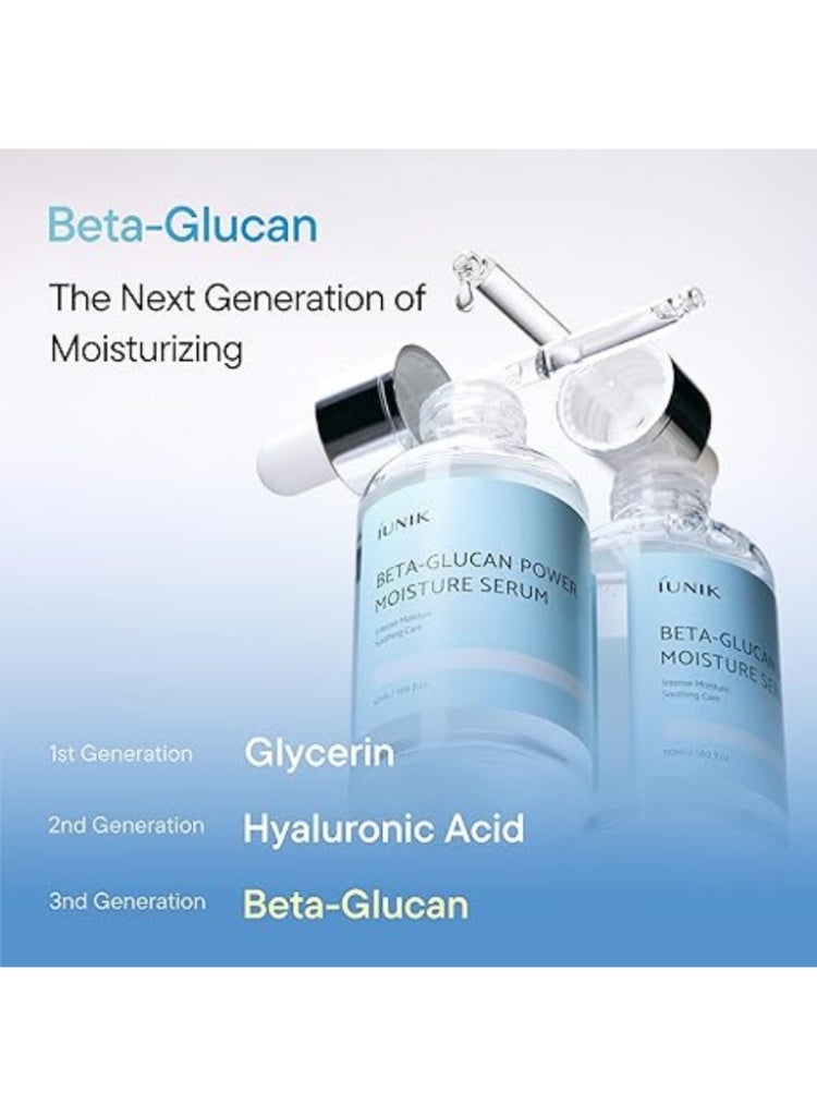 آي يونيك حل البشرة الجافة والمتعبة – سيروم iUNIK Beta Glucan Moisture 50ml للترطيب العميق وتقوية حاجز البشرة وتهدئتها - Image 4